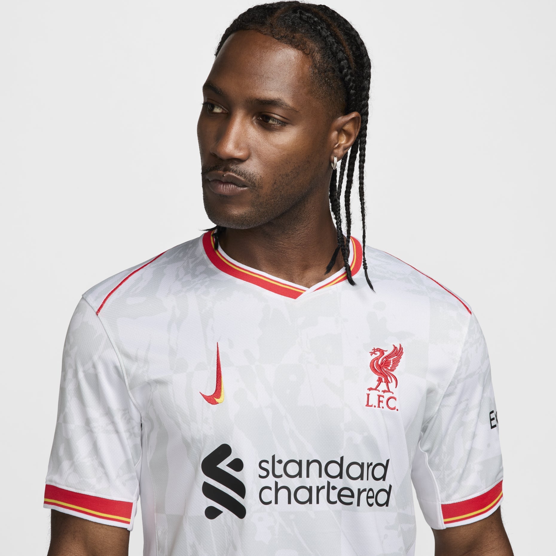 Nike Dri-FIT Liverpool FC 2024/25 Stadium Third Football Jesrey 'White Red' FQ2030-101