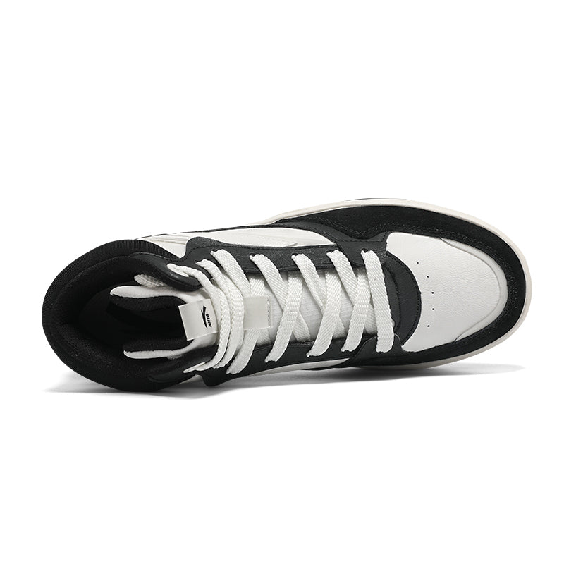 (WMNS) ANTA High Top Skateboarding Shoes 'Black White' 922348081-3