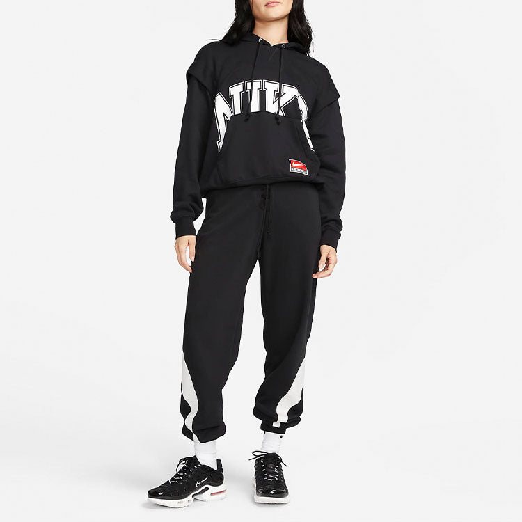 (WMNS) Nike Sportswear Team Fleece Hoodie 'Black' DQ6586-010