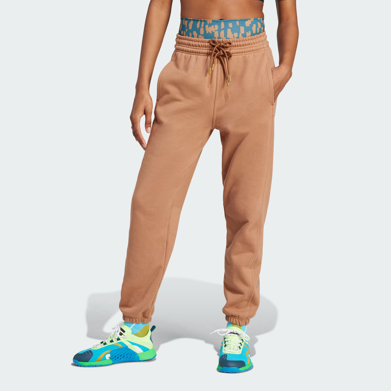 (WMNS) adidas by Stella McCartney Regular Sweat Pants Asia Sizing 'Brown' IU0875