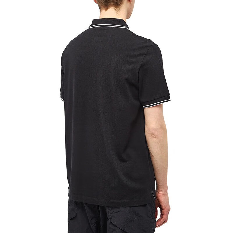 STONE ISLAND Patch Polo Shirt 'Black' 10152SC18-A0029