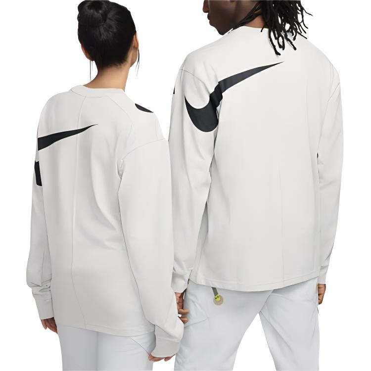 Nike ISPA Graphic Long Sleeve T-shirt (Asia Sizing) 'Grey Black' FJ7375-050