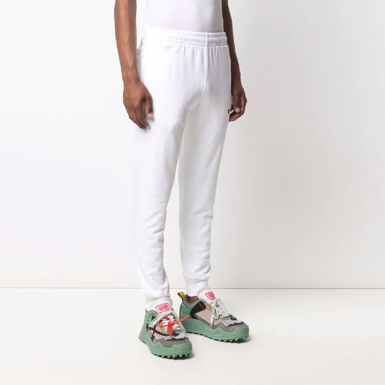 Off-White FW21 Knit Sports Pants 'White' OMCH035F21FLE0010110