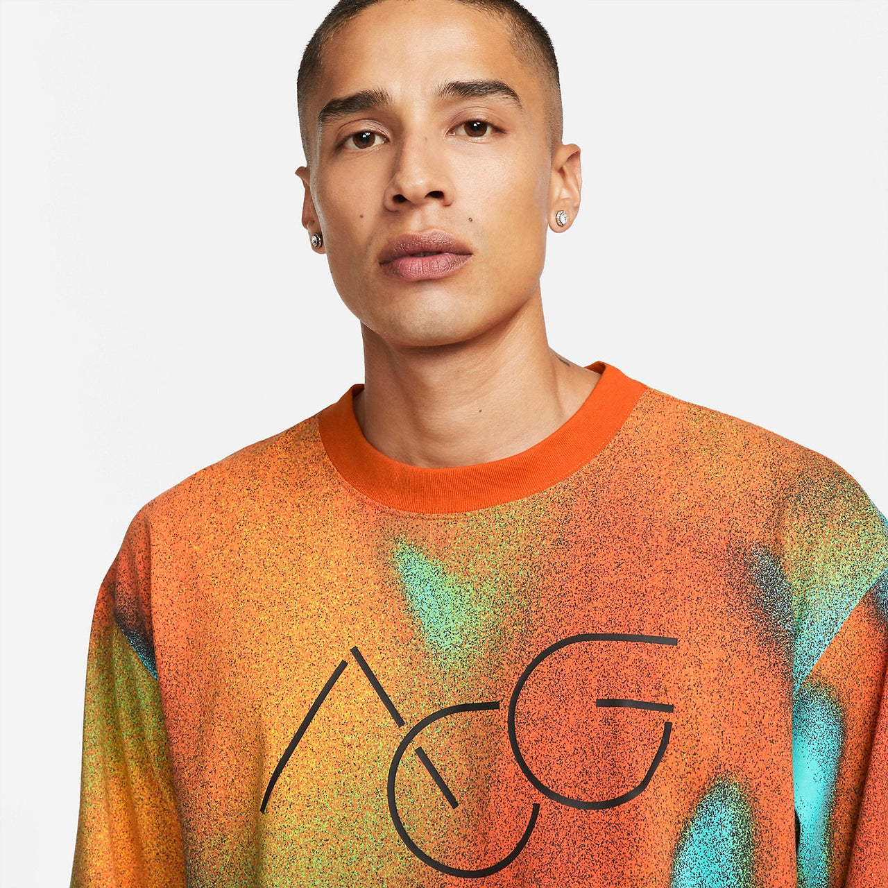 Nike ACG Allover Print Long Sleeve T-Shirt 'Orange' DV9664-719