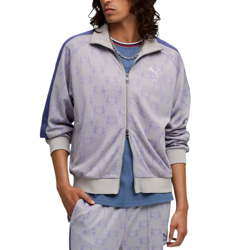 PUMA x Kidsuper T7 Track Jacket 'Gray Echo AOP' 632373-63