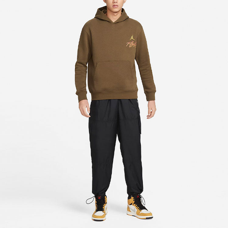 Air Jordan Graphic Fleece Pullover Flight Hoodie 'Olive Green' DQ7506-385
