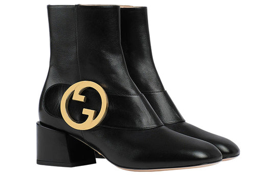 (WMNS) Gucci Blondie Ankle boot 'Black Leather' 700016-C9D00-1000