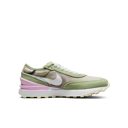 (GS) Nike Waffle One Athleisure Casual Sports Shoe Green Pink DC0481-602