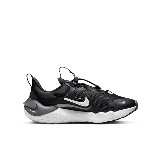 (GS) Nike Run Flow Running Shoes 'Black Iron Grey White' DR0472-001