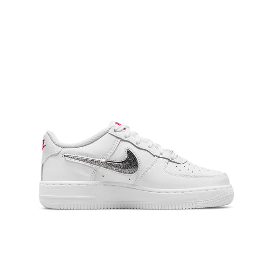 (GS) Nike Air Force 1 LV8 'White Black Metallic Silver' DC9651-100