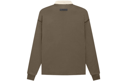 Fear of God Essentials FW22 1977 Henley Rugby Polo 'Wood' FOG-FW22-032