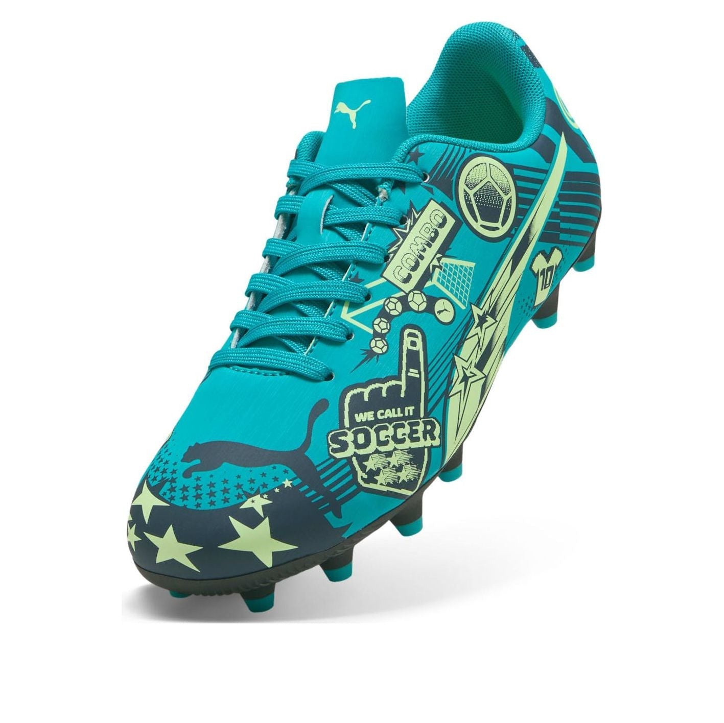 (GS) PUMA Christian Pulisic x Ultra Legacy FG/AG 'Allover Print - Deep Aqua' 108775-03