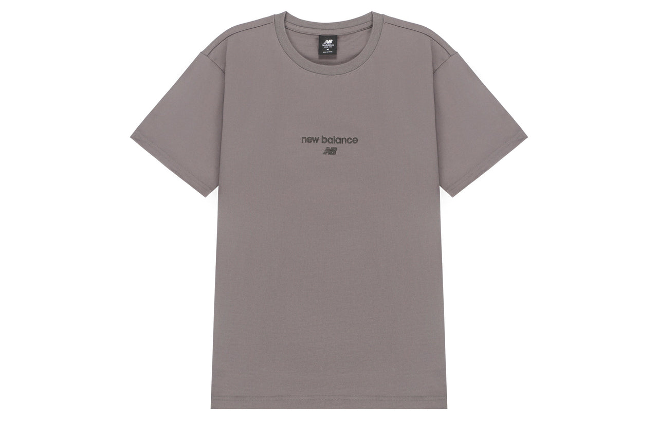 New Balance Logo Fleece T-shirt 'Taupe' AMT21548-CEL
