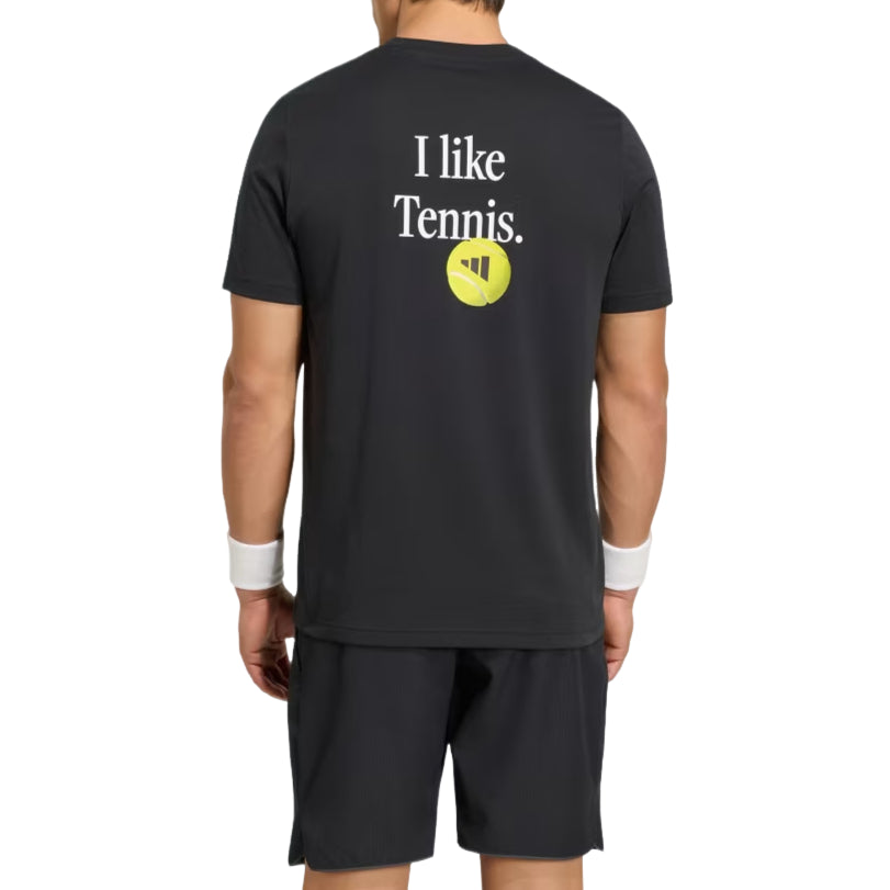 adidas Tennis Category Graphic T-Shirt Asia Sizing 'Black White' KR2332