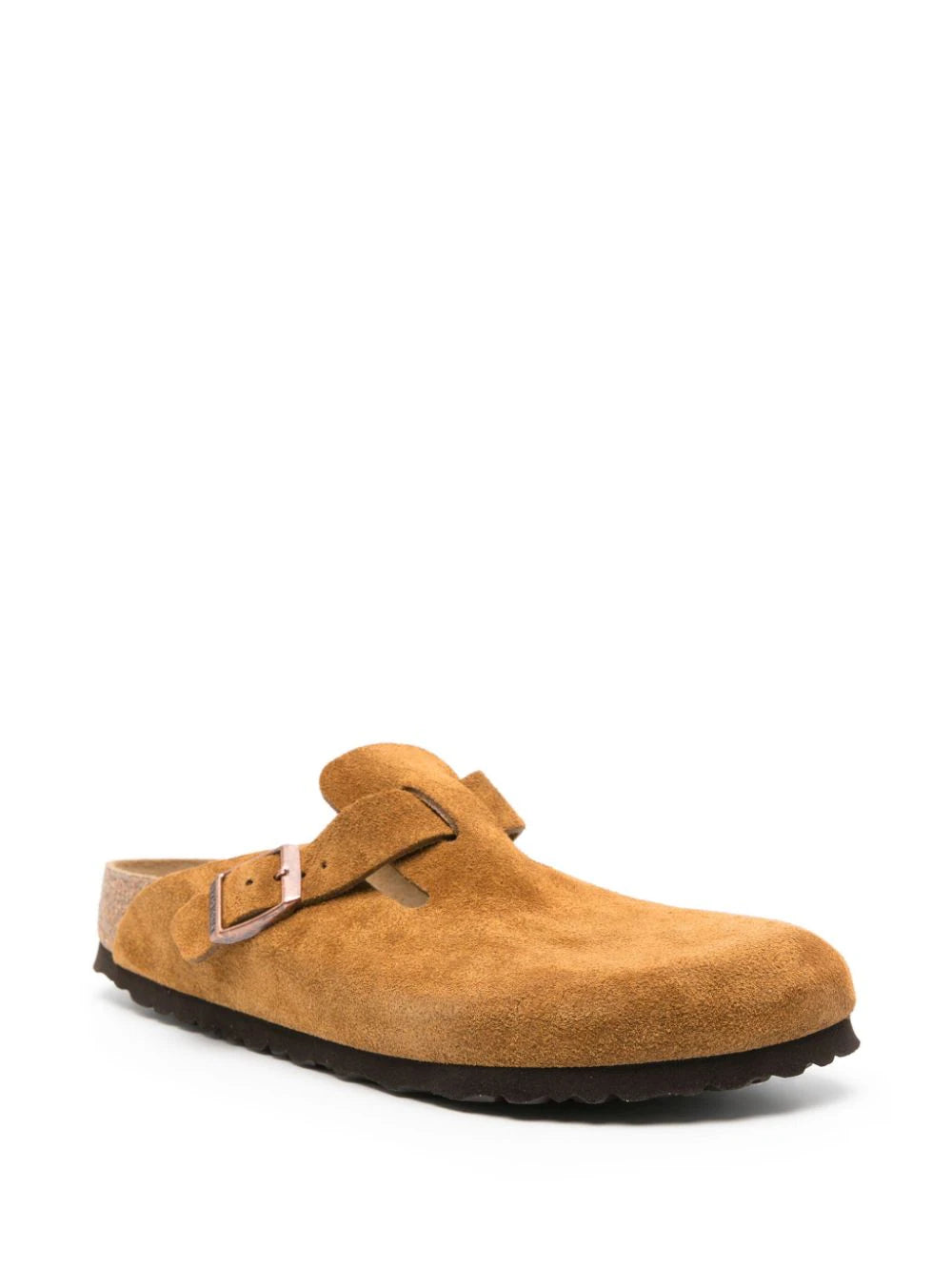 Birkenstock Boston Soft Footbed Suede Leather Narrow Fit Sandals 'Mink' 1027119