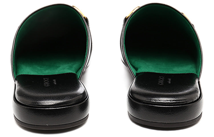 (WMNS) Gucci Princetown Mules 'Black Leather' 601597-D3V00-1000