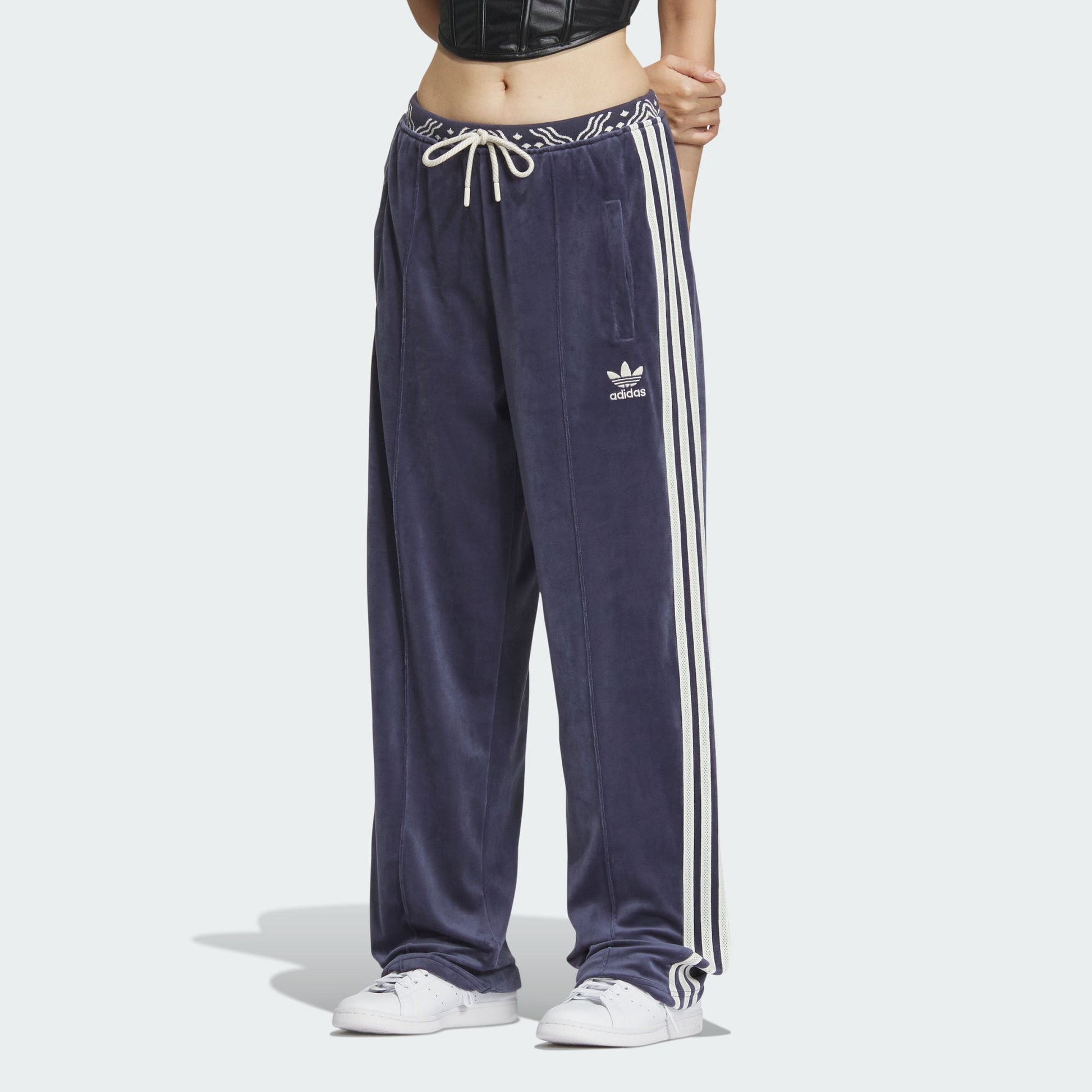 (WMNS) adidas Velour SST Pant Asia Sizing 'Blue' IX4231