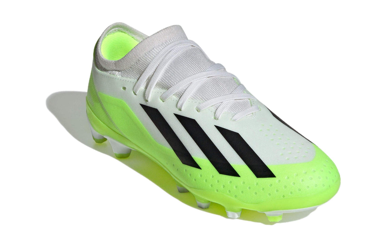 (GS) adidas X Crazyfast.3 MG 'White Black Lucid Lemon' IE1567