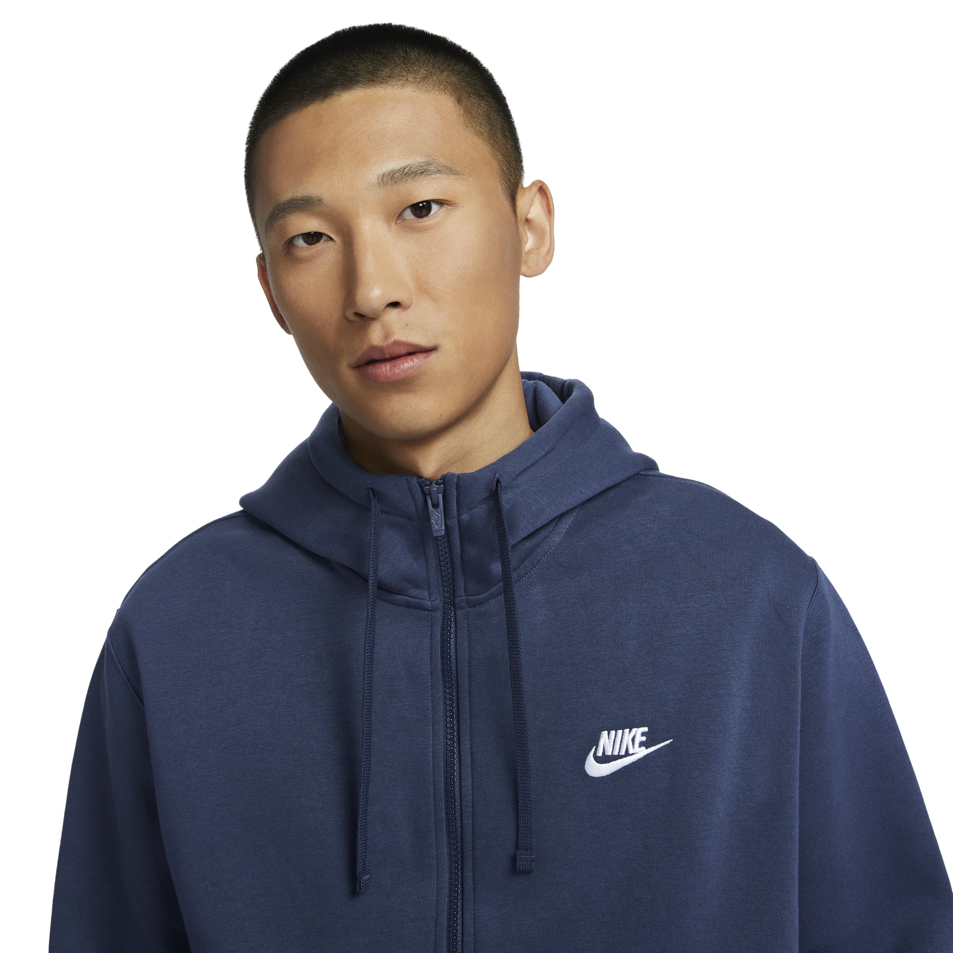 Nike Sportswear Club Fleece Full-Zip Hoodie 'Blue' BV2646-410