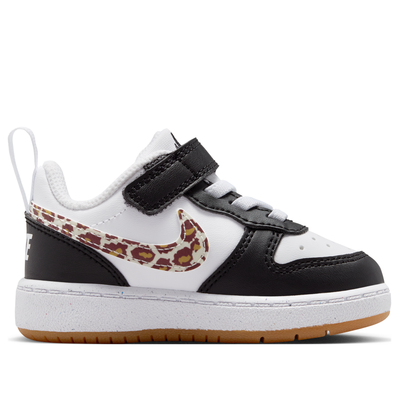 (TD) Nike Court Borough Low 'Black White Leopard Swoosh' IR0565-001