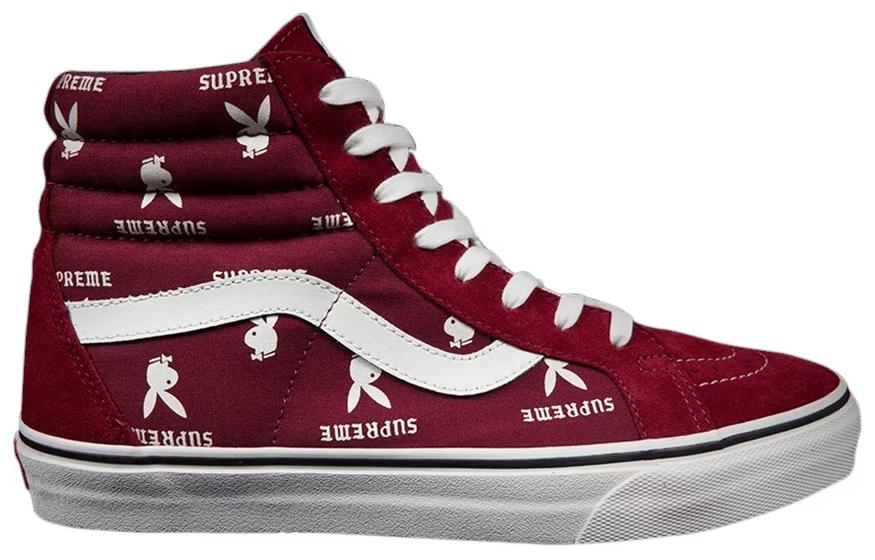 Vans x Supreme x Playboy SK8-Hi Shoes 'Red White' VN-0TVMD7P