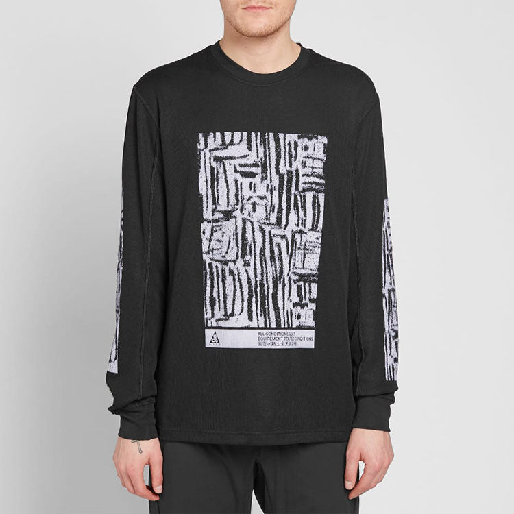 Nike LS ACG Waffle Printing Long Sleeves Black BQ3450-010