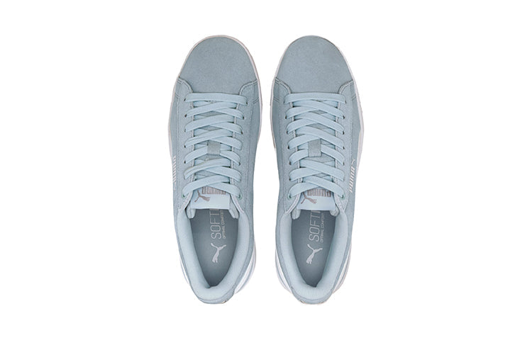 (GS) PUMA Vikky V2 Suede Casual Board Shoes Blue/White 370510-07