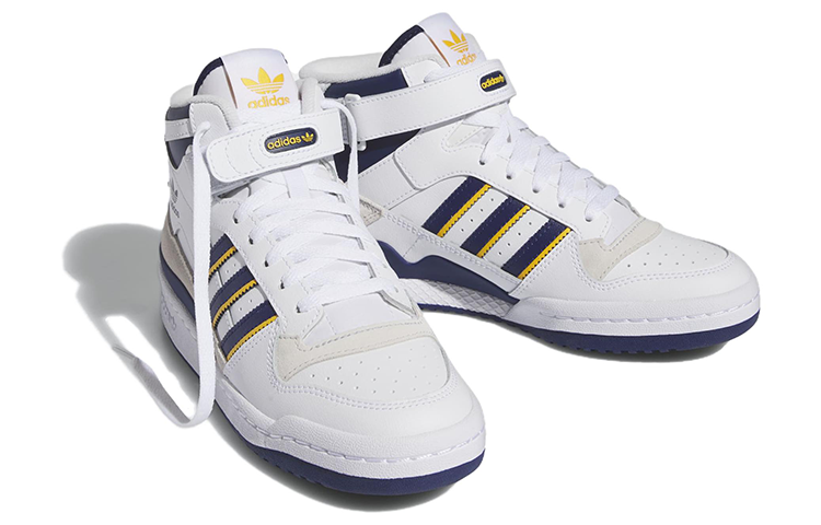 (WMNS) adidas Forum Mid 'White Blue Yellow' IE7416