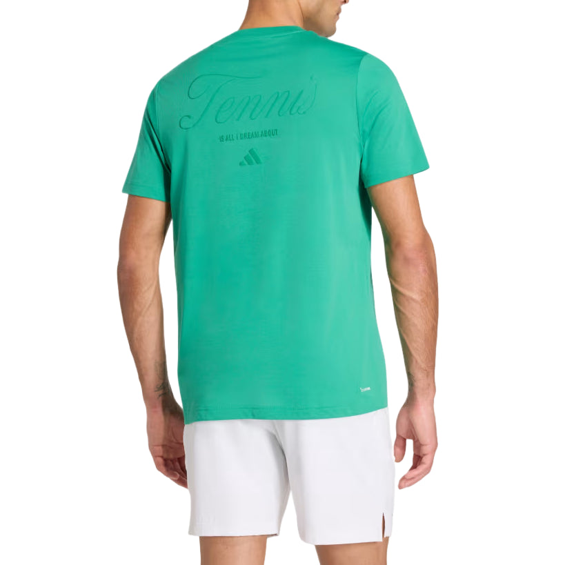 adidas Tennis Graphic T-Shirt Asia Sizing 'Court Green' KR2320