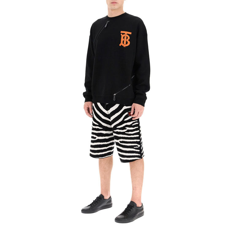 Burberry Alphabet Pattern Jumper Crewneck For Men Black 8029409