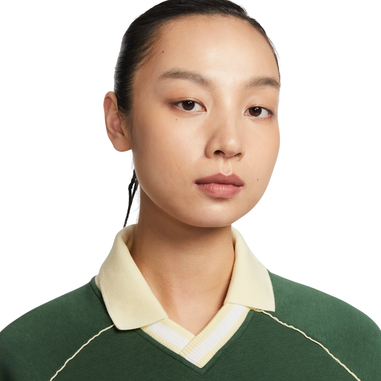 (WMNS) Nike Sportswear Phoenix Fleece Oversized Graphic Polo Top 'Fir Alabaster' IF0257-323