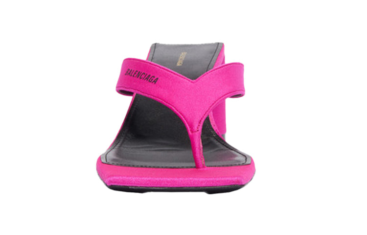 (WMNS) Balenciaga Double Square Flip Toe Design High Heels Sandals Pink 603525W04ZK5666