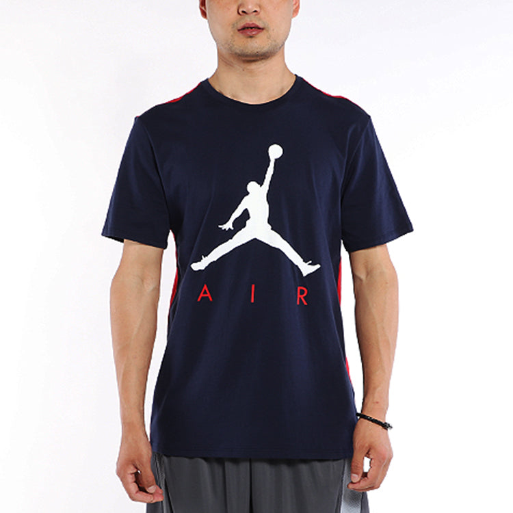 Air Jordan Contrasting Colors Sports Short Sleeve T-Shirt Men's Black Red AV8451-451