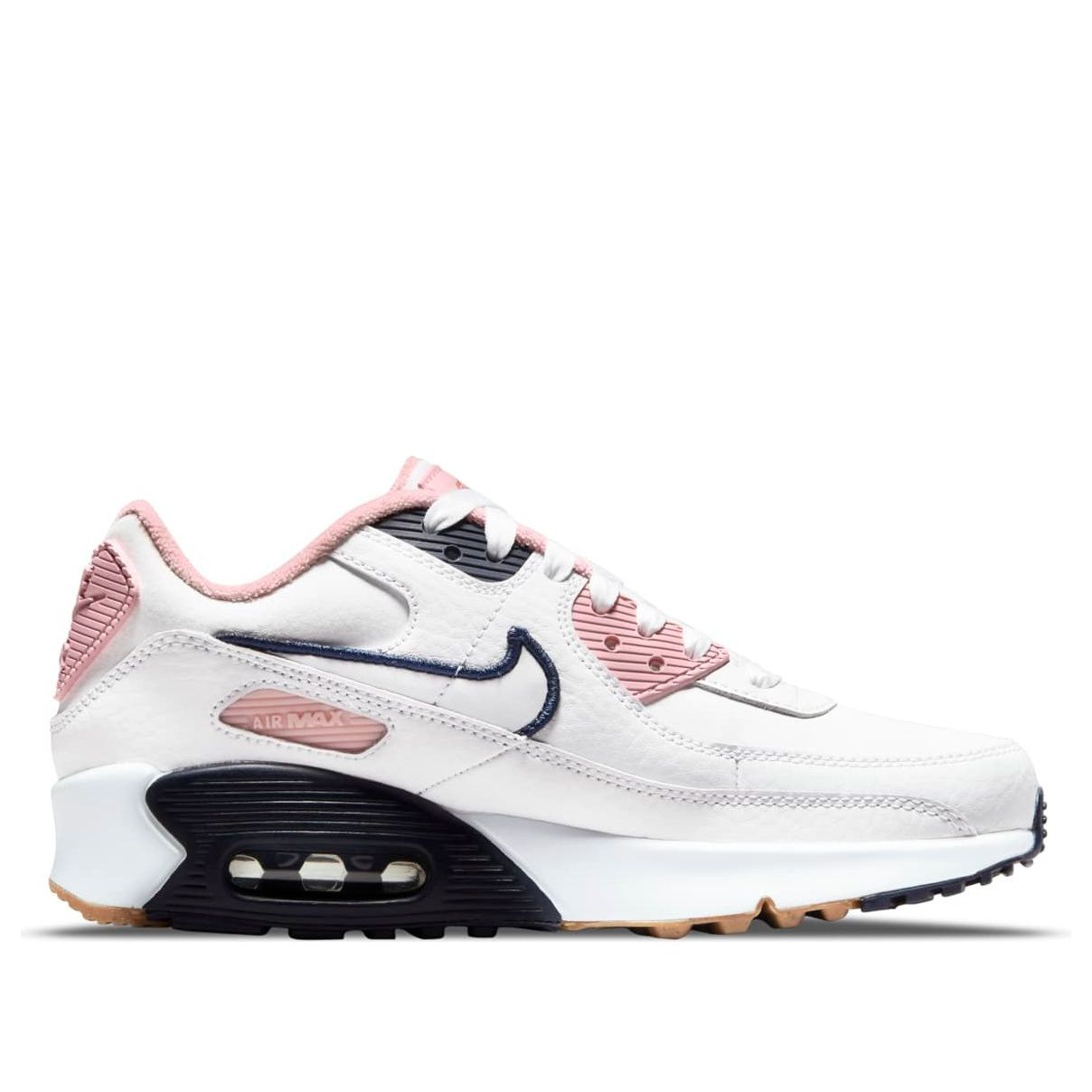 (GS) Nike Air Max 90 Leather SE 'White Pink Glaze' DB0472-100