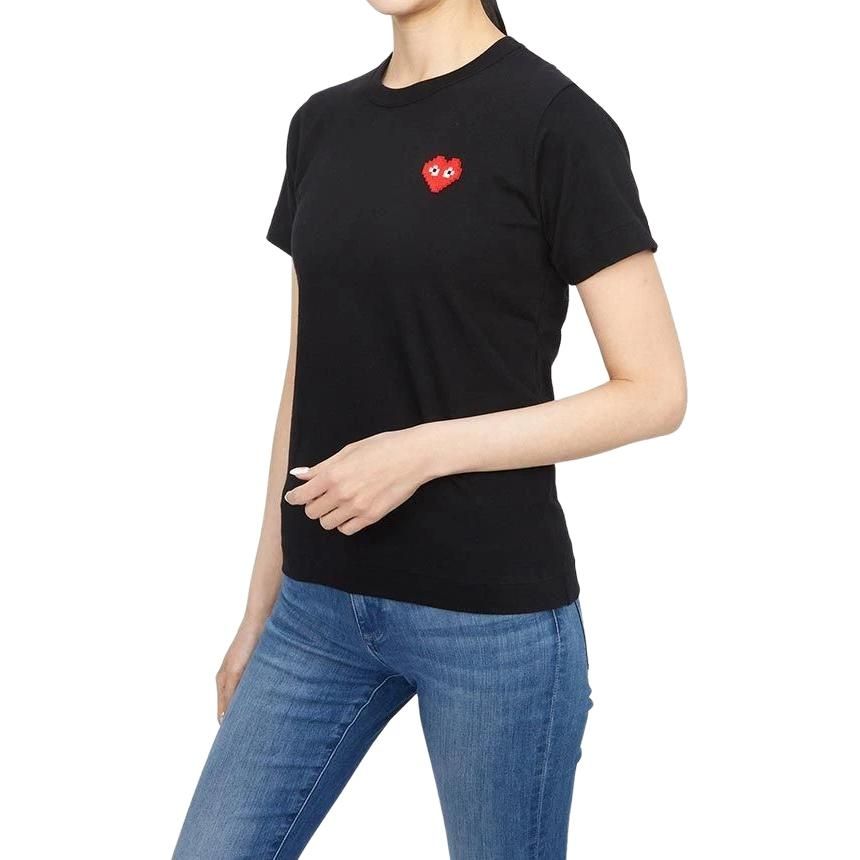(WMNS) COMME des GARCONS PLAY FW25 x Invader Heart T-Shirt 'Black' AZ-T321-051-1