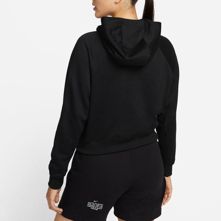 (WMNS) Nike Sportswear Full Logo Hoodie 'Black' DJ1124-010