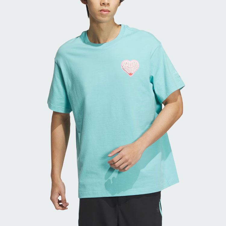 adidas originals V-Day Short Sleeve T-Shirt (Gender Neutral) Asia Sizing 'Blue' JE3471