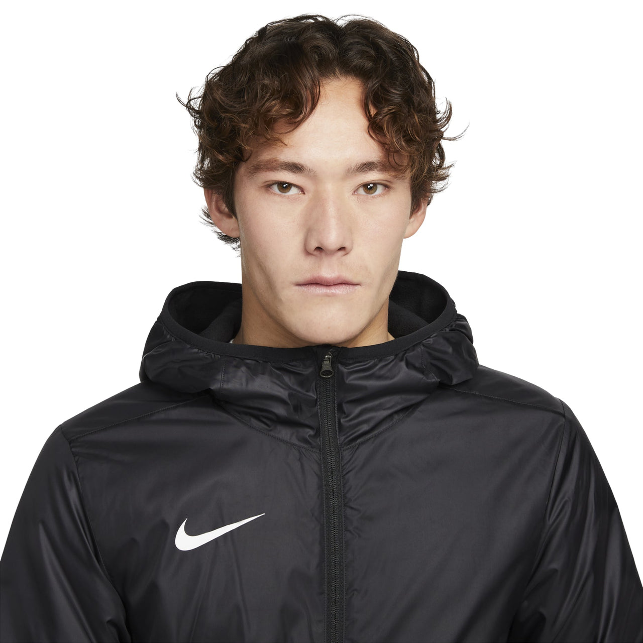 Nike Solid Color Hooded Long Sleeves Jacket Black CW6768-010