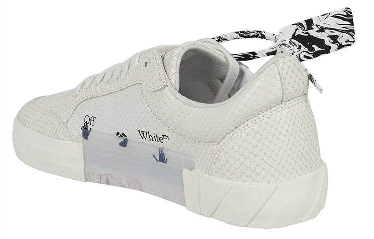Off-White Low Vulcanized Calf Leather Sneaker 'White Black' OMIA085S21LEA0030110