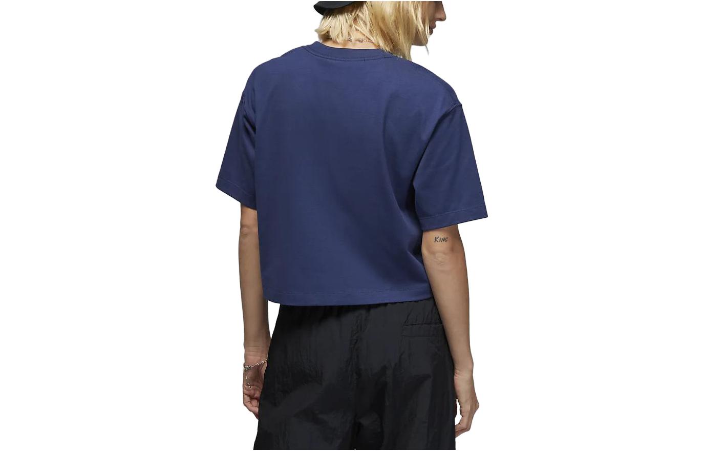 (WMNS) Air Jordan Essentials Boxy T-Shirt 'Midnight Navy' DO5038-410