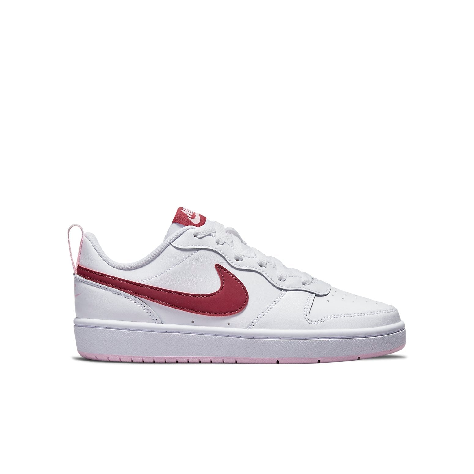(GS) Nike Court Borough Low 2 'White Dark Beetroot' BQ5448-120