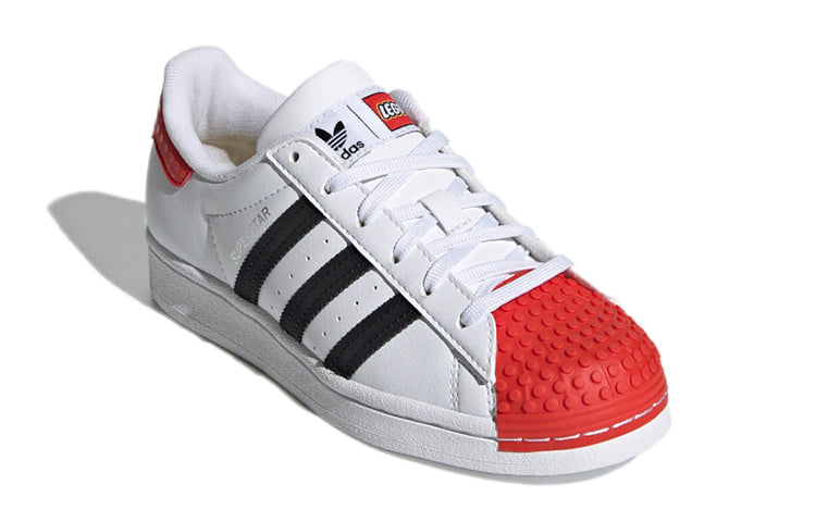 (GS) adidas LEGO x Superstar J 'Cloud White Red' H03955