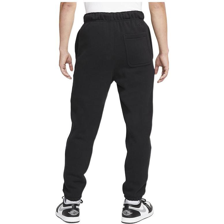 Men's Air Jordan Solid Color Logo Printing Drawstring Lacing Training Sports Pants/Trousers/Joggers Black DA9821-010