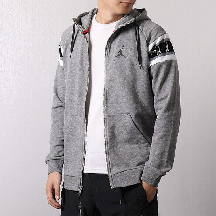 Air Jordan Jumpman hooded Long Sleeves Jacket Gray AR2249-091
