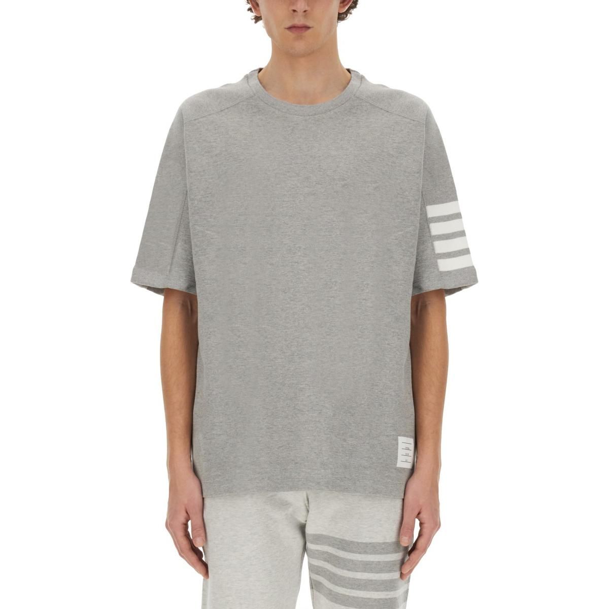THOM BROWNE Short Sleeve T-Shirt 'Gray' MJS246A-07323-055
