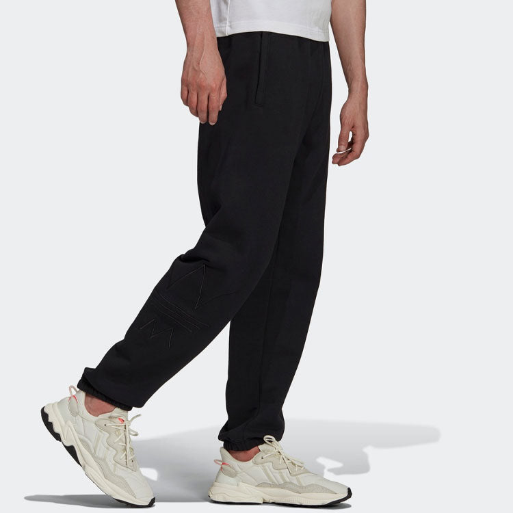 Men's adidas originals Logo Bundle Feet Sports Pants/Trousers/Joggers Black H11451