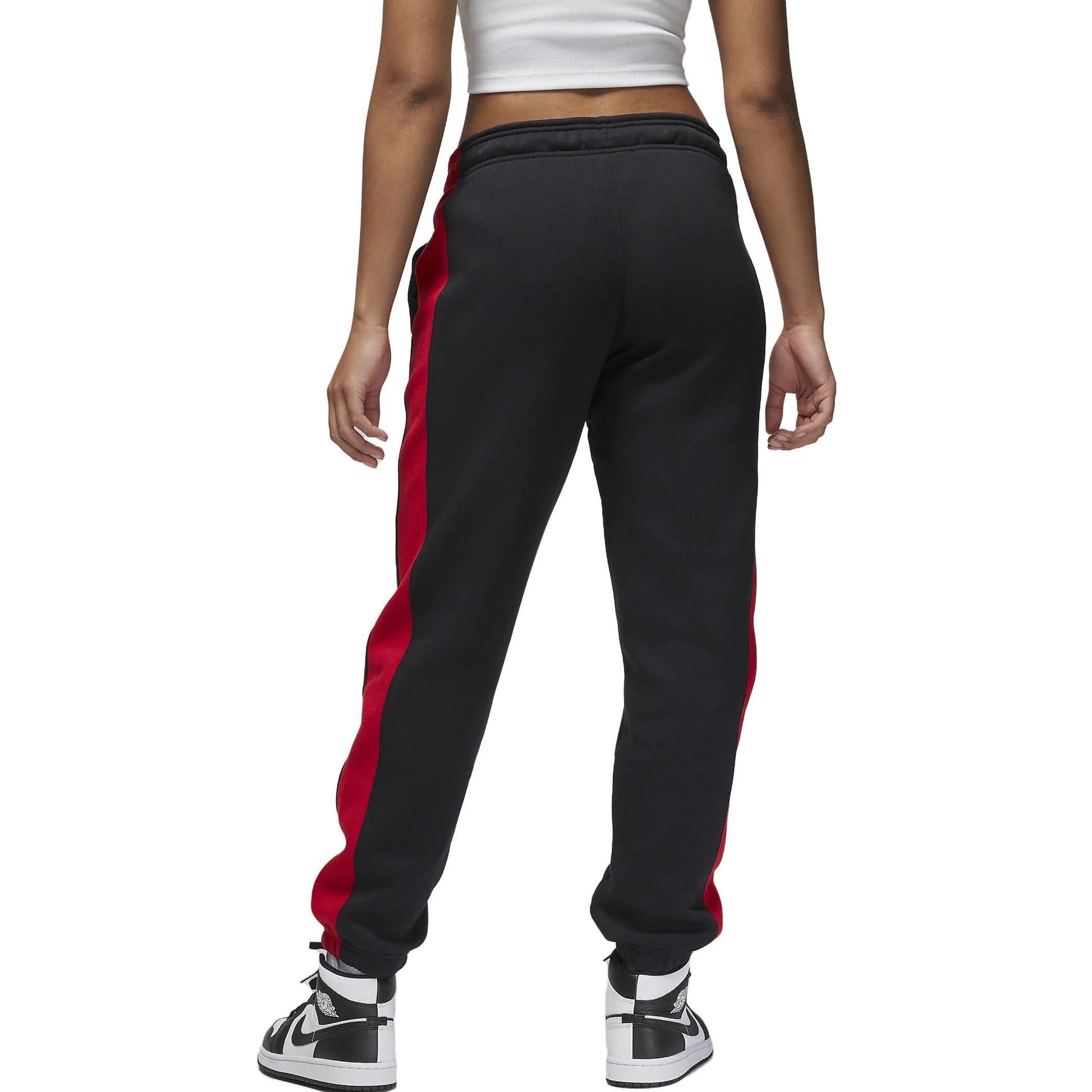 (WMNS) Air Jordan Brooklyn Sweatpants 'Black Red White' FB5171-010