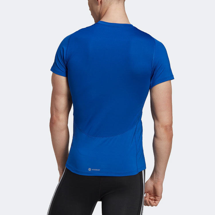 Men's adidas Logo Alphabet Printing Round Neck Short Sleeve Royal Blue T-Shirt HZ9683