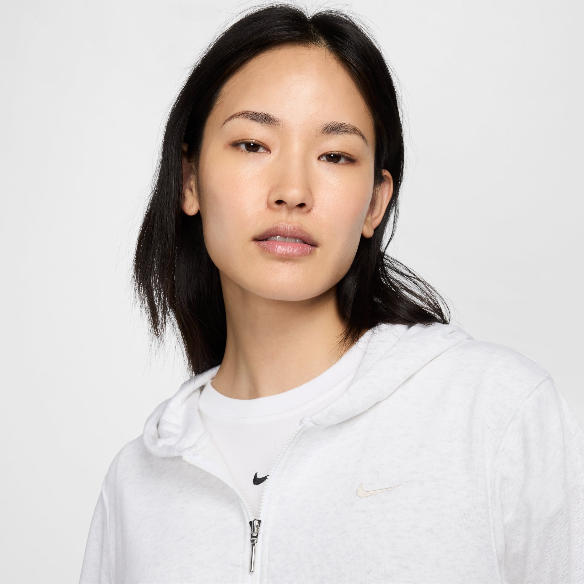 (WMNS) Nike Loose Full-Zip French Terry Hoodie Asia Sizing 'Grey' FN2420-051