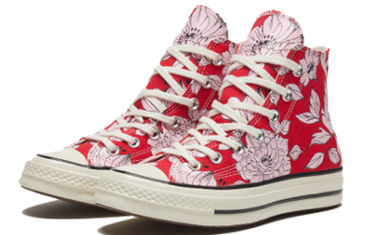 (WMNS) Converse Chuck 70 High 'Vintage Floral - University Red' 568373C